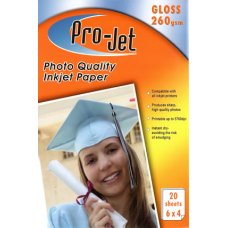 80 sheets 6" x 4"  260gsm Glossy Premium Photo Paper - Cost per 20 sheets 1.62