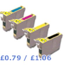 .T0715 - Multipack 4 Cartridges - Latest Version 'Grade A' compatible - High Capacity 19ml 3.45 times more ink - Epson Stylus DX6050EN Printer