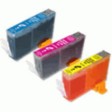 3 Colours PACK (Cyan Magenta Yellow) for Canon BJC-3000/ BJC-6000/ BJC-6100/ BJC-6200/ BJC-6200S/ BJC-6500 (BCI3eC BCI3eM BCI3eY)