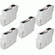 5 PACK - TO321 Black Premium Quality compatible Cartridges for the Epson Stylus CX5400 Printer