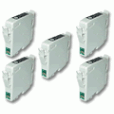 Epson Stylus C64/ C64 Photo Edition/ C66/ C84/ C84 Photo Edition/ C86/ C86 Photo Edition/ CX3600/ CX3650/ CX4600/ CX6400/ CX6600 (TO441) Black - 5 PACK